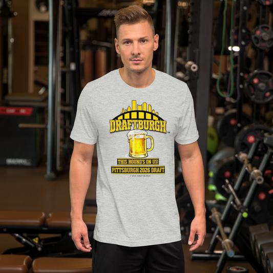 DRAFTBURGH™ "This Round's On Us" Pittsburgh 2026 Draft Shirt