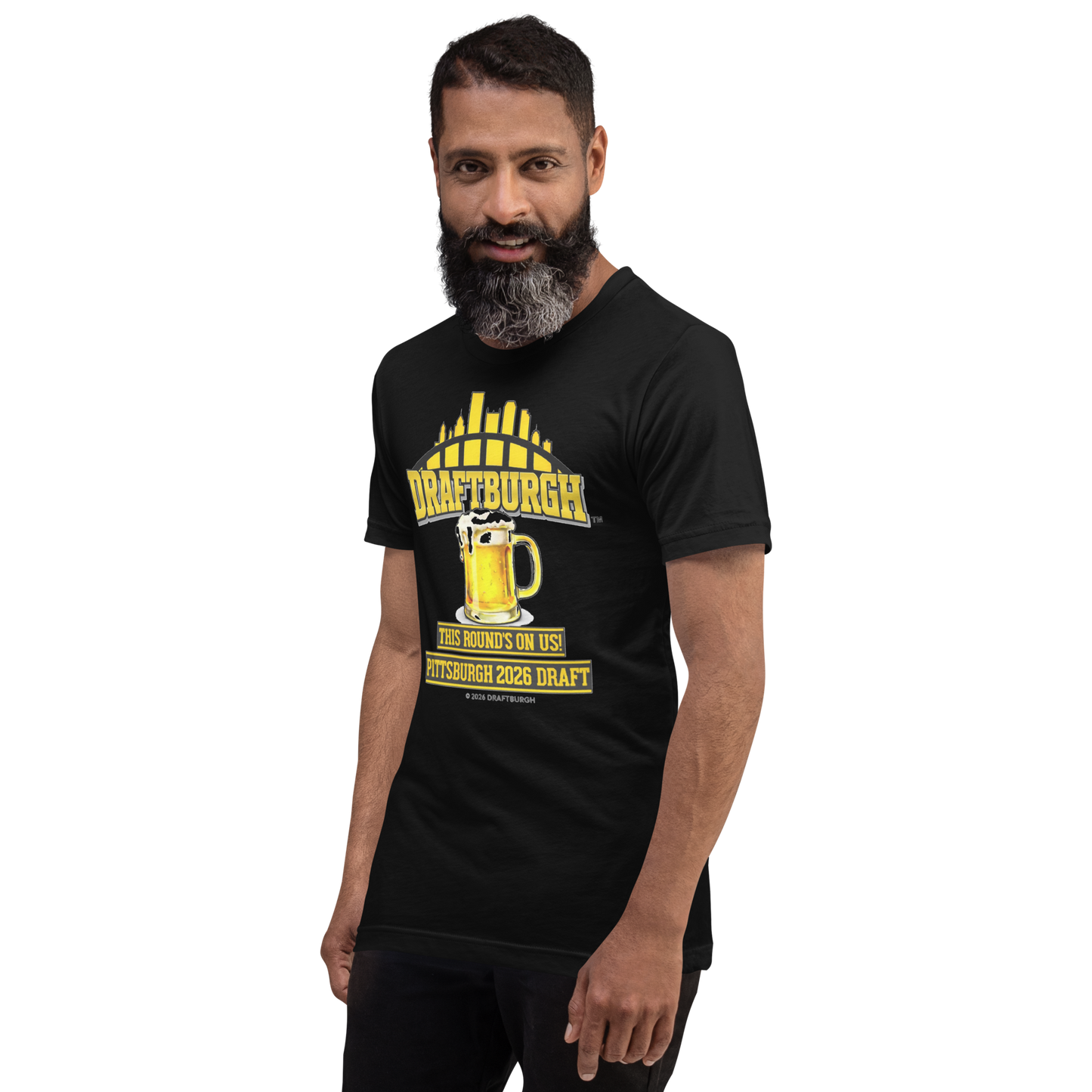 DRAFTBURGH™ "This Round's On Us" Pittsburgh 2026 Draft Shirt