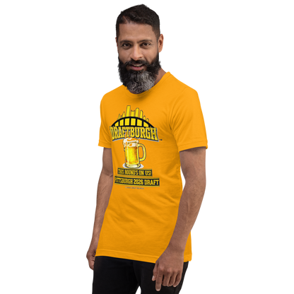DRAFTBURGH™ "This Round's On Us" Pittsburgh 2026 Draft Shirt